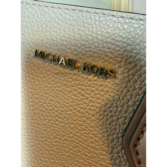 👜 Michael Kors Blush Pink Leather Satchel | Crossbody Strap | Structured Tote - Picture 8 of 8